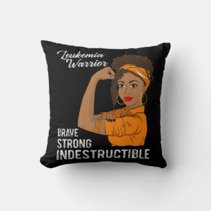 Leukaemia Warrior Indestructible Cancer Survivor A Cushion