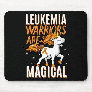 Leukaemia Warrior Magical Unicorn Orange Ribbon He Mouse Pad