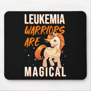Leukaemia Warrior Magical Unicorn Orange Ribbon He Mouse Pad