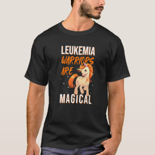 Leukaemia Warrior Magical Unicorn Orange Ribbon He T-Shirt