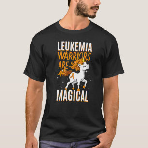 Leukaemia Warrior Magical Unicorn Orange Ribbon He T-Shirt