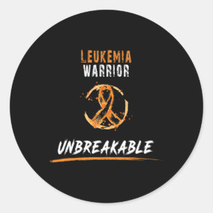 Leukaemia Warrior Shirt Leukaemia Awareness  Classic Round Sticker