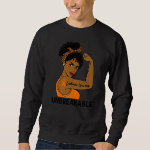 Leukaemia Warrior Strong Black Women Unbreakable A Sweatshirt