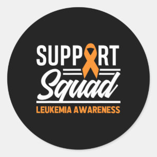 Leukaemia Warrior Support Squad Leukaemia Cancer A Classic Round Sticker