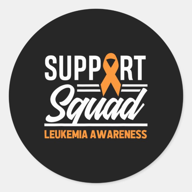 Leukaemia Warrior Support Squad Leukaemia Cancer A Classic Round Sticker (Front)