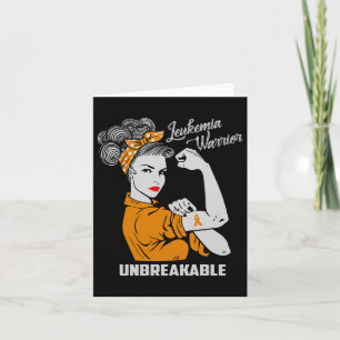 Leukaemia Warrior Unbreakable Awareness Gift Comfo Card