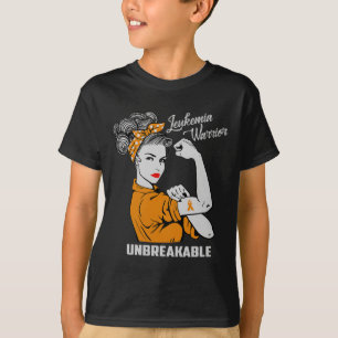 Leukaemia Warrior Unbreakable Awareness Gift Comfo T-Shirt