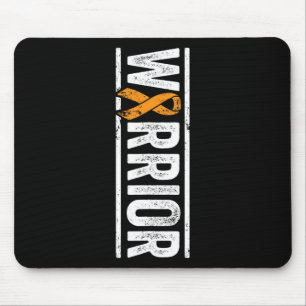 Leukaemia Warrior - Vertical Orange Cancer Awarene Mouse Pad