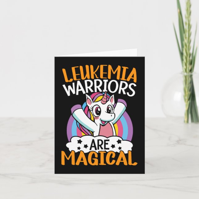 Leukaemia Warriors Are Magical Unicorn Leukaemia A Card (Front)