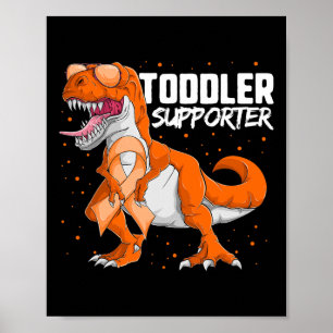Leukemia Awareness Dinosaur  Poster