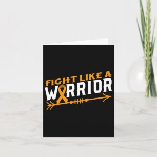 Leukemia Awareness Fight Like A Warrior Blood Canc Card