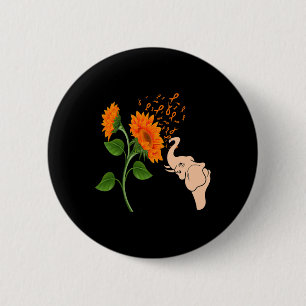 Leukemia awareness Flower  6 Cm Round Badge