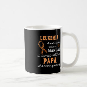 Leukemia awareness Papa Support Leukemia Warrior  Coffee Mug
