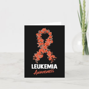 Leukemia Awareness Ribbon 2  Card