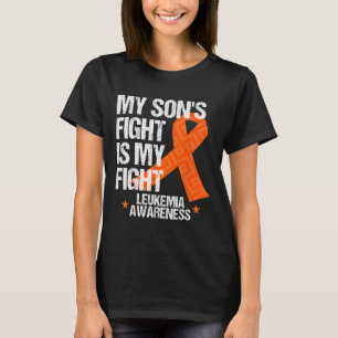 Leukemia Awareness  Son Fight Orange Ribbon Gift  T-Shirt