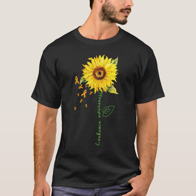LEUKEMIA Awareness Sunflower 2 T-Shirt (Front)