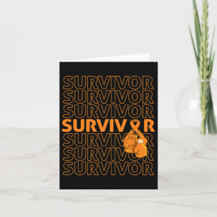Leukemia Awareness Survivor Orange Ribbon Boxing G Card