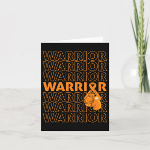 Leukemia Awareness Warrior Orange Ribbon Boxing Gl Card