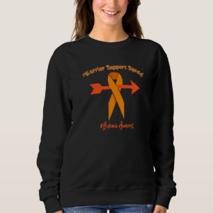 Leukemia Awareness Warrior Support Squad An Orange Sweatshirt