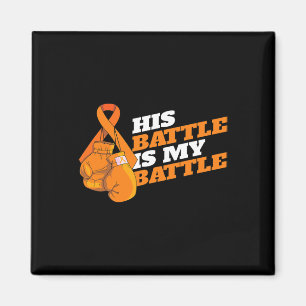 Leukemia Blood Cancer Awareness Orange Ribbon Boxi Magnet