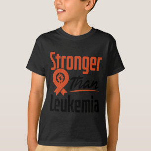 Leukemia Blood Cancer Awareness Stronger Warrior F T-Shirt