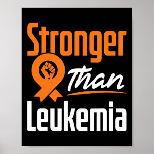 Leukemia Blood Cancer Awareness Warrior Fighter St Poster