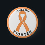 Leukemia Cancer Fighter Ribbon White Button<br><div class="desc">Leukemia Cancer Fighter Ribbon White Button for awareness and support for people fighting leukemia cancer.</div>