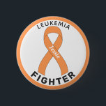 Leukemia Cancer Fighter Ribbon White Button<br><div class="desc">Leukemia Cancer Fighter Ribbon White Button for awareness and support for people fighting leukemia cancer.</div>