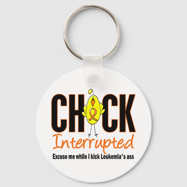 Leukemia Chick Interrupted Key Ring (Front)