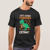 Leukemia Dinosaur Orange Ribbon Hematologist Repti