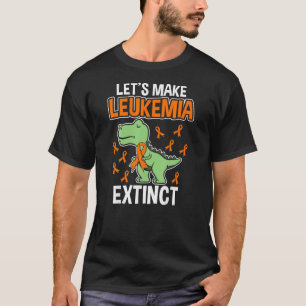 Leukemia Dinosaur Orange Ribbon T-rex Awareness Mo T-Shirt