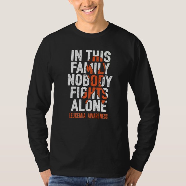 Leukemia Support Squad Fighter Warrior Leukemia Aw T-Shirt (Front)
