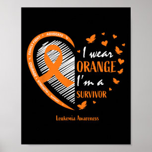 Leukemia Survivor Gifts Women Men Kids Mom Sister Poster