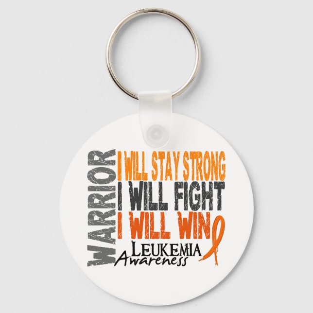 Leukemia Warrior Key Ring (Front)