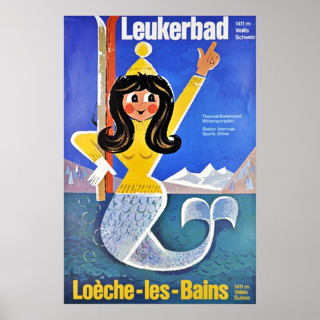 Leukerbad, Station thermale, Poster (Front)