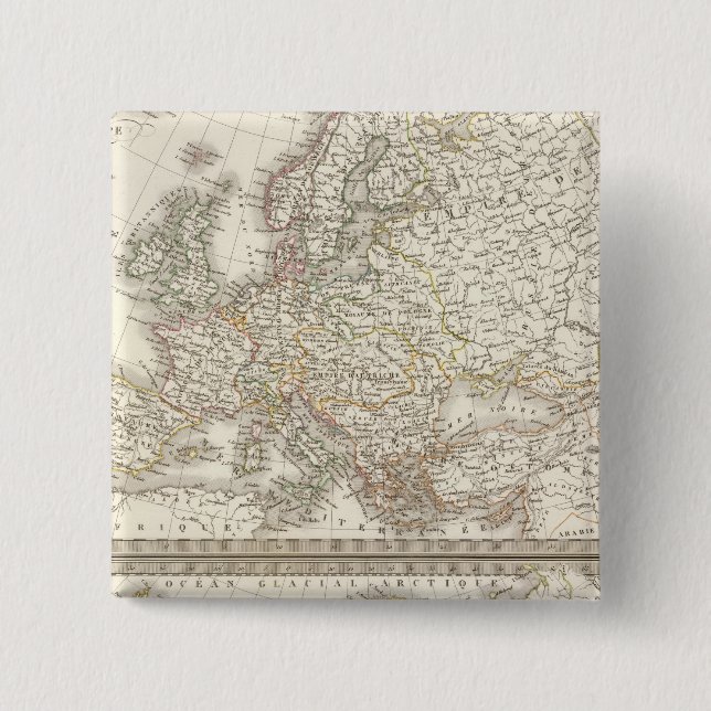 L'Europe 1789, 1813 15 Cm Square Badge (Front)