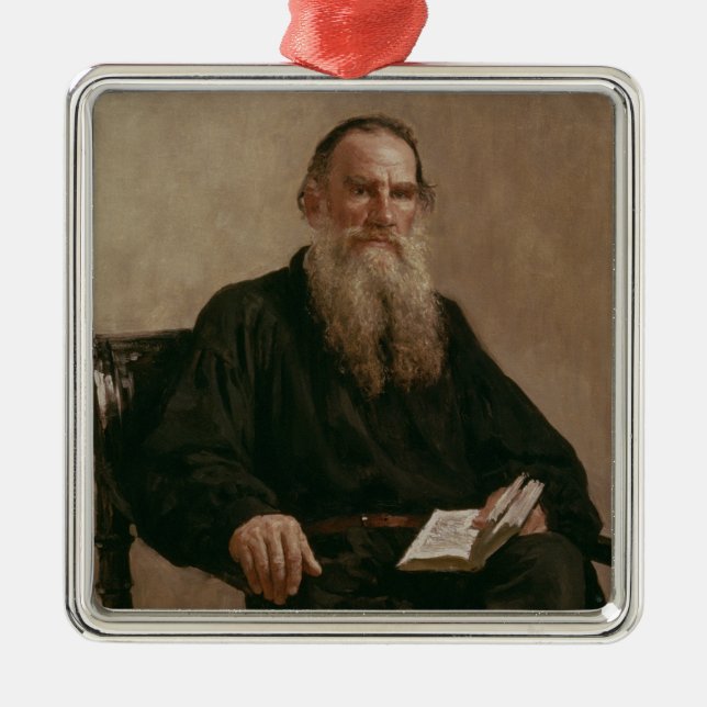 Lev Tolstoy  1887 Metal Tree Decoration (Front)