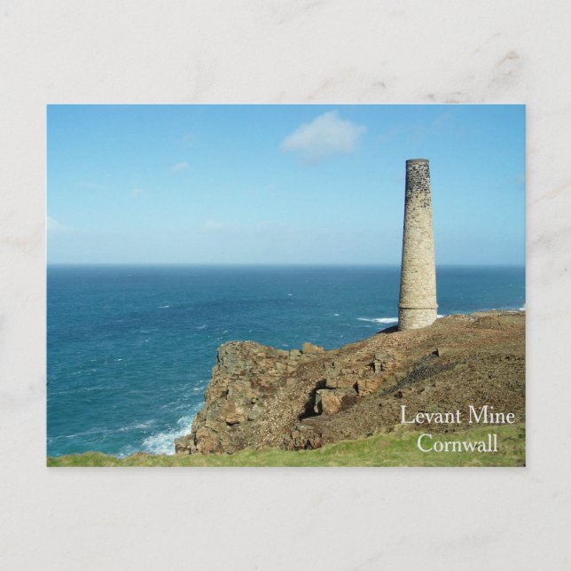Levant Mine Cornwall England Poldark Location Postcard (Front)