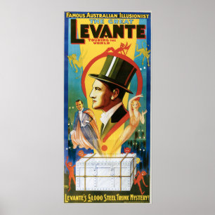 Levante ~ The Great Vintage Magic Act Poster