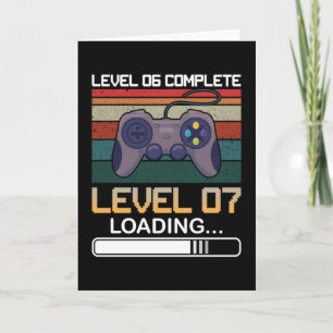 Level 06 Complete Level 07   Birthday Video Game Card