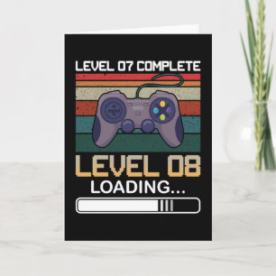 Level 07 Complete Level 08   Birthday Video Game Card