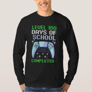 level 100 day of school completed gaming smarter g T-Shirt