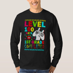 Level 100 Days Of 1st Grade Primary School Game Co T-Shirt