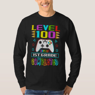 Level 100 Days Of 1st Grade Primary School Game Co T-Shirt