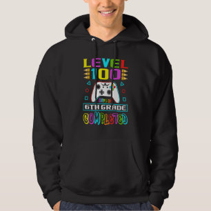 Level 100 Days Of 6th Grade Primary School Game Co Hoodie
