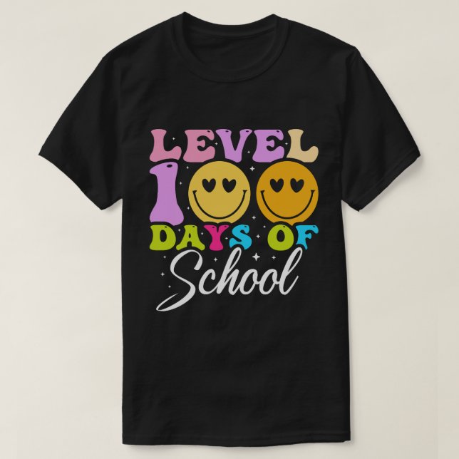 level 100 days of school 100 days loading T-Shirt (Design Front)