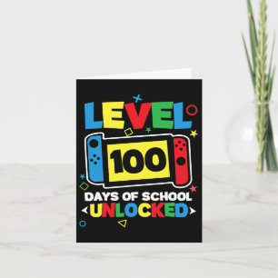 Level 100 Days Of School Complete Game Controller Card