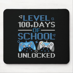 Level 100 Days Of School Complete Game Controller  Mouse Pad
