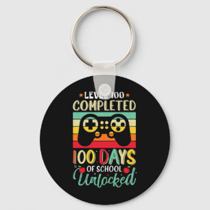 Level 100 Days Of School Complete Gamer Boy Level  Key Ring