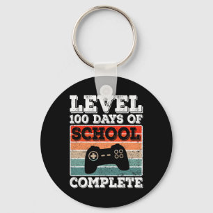 Level 100 Days Of School Complete Gamer Boys Video Key Ring